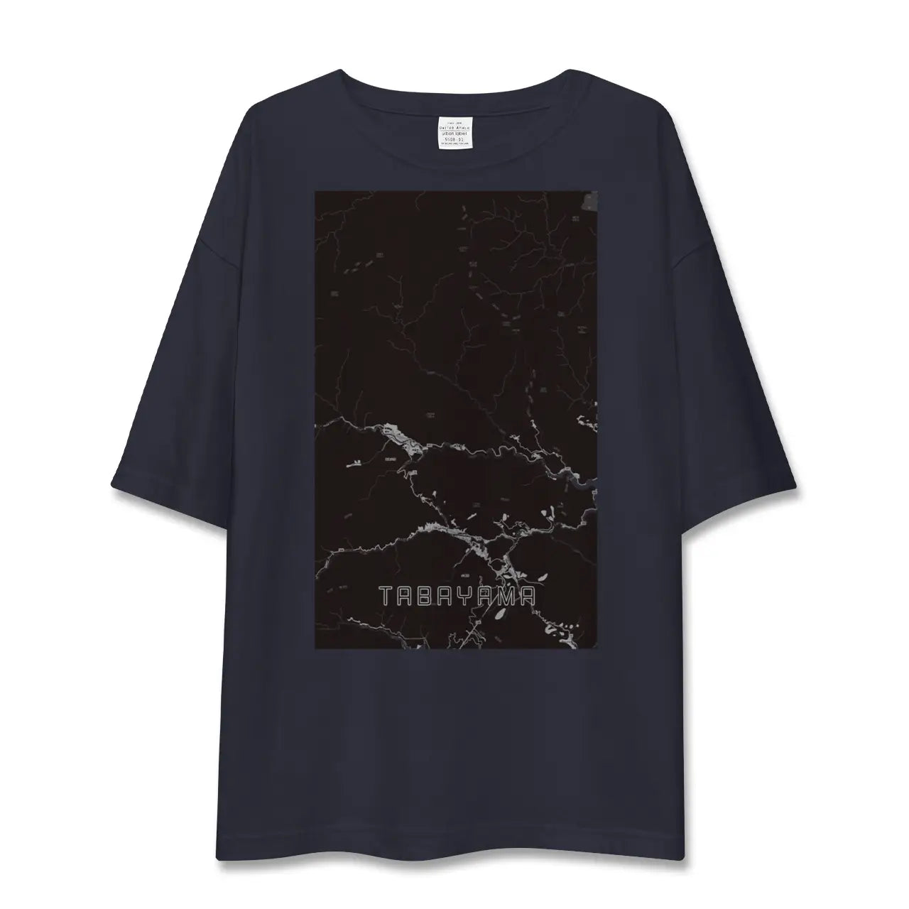 【丹波山(山梨県)】地図柄ビッグシルエットTシャツ