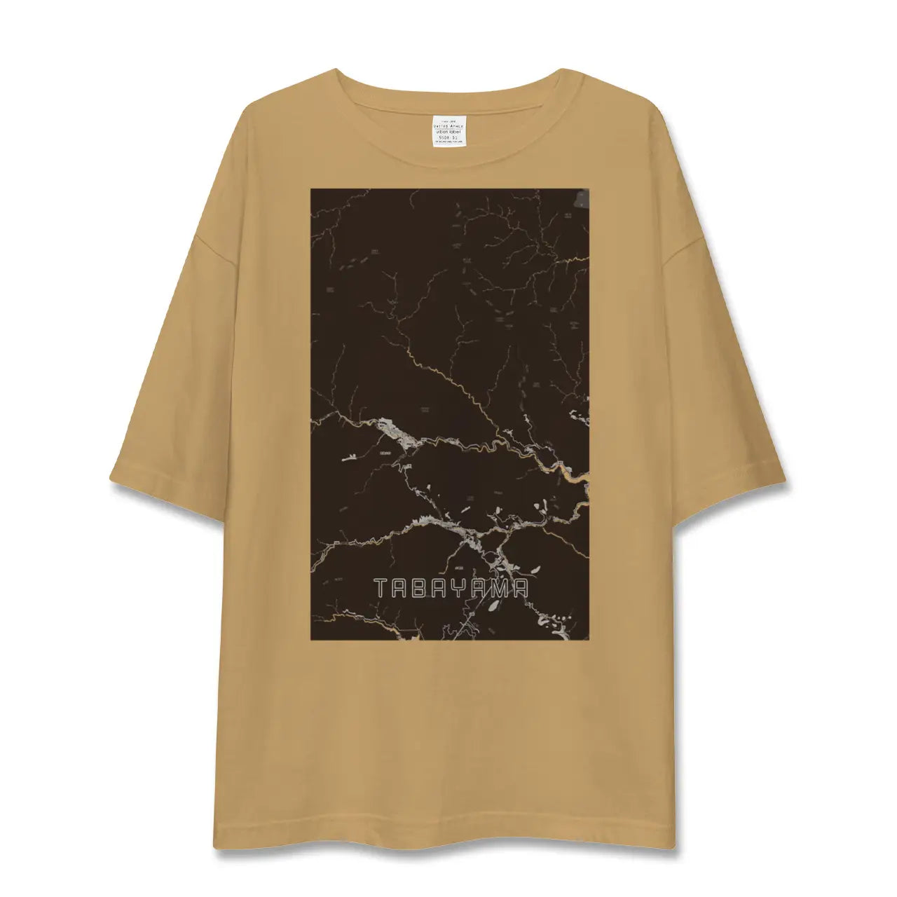 【丹波山(山梨県)】地図柄ビッグシルエットTシャツ