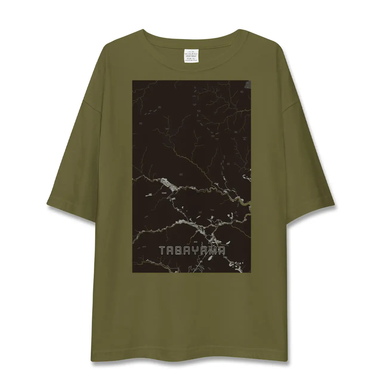 【丹波山(山梨県)】地図柄ビッグシルエットTシャツ