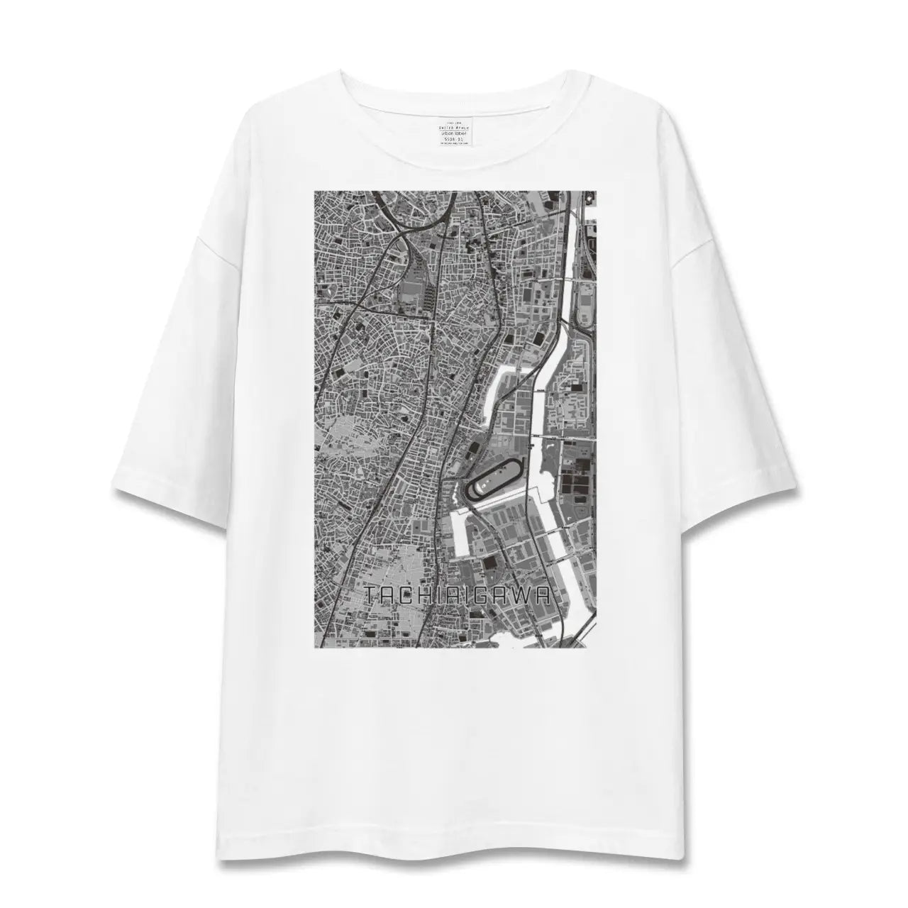 【立会川(東京都)】地図柄ビッグシルエットTシャツ