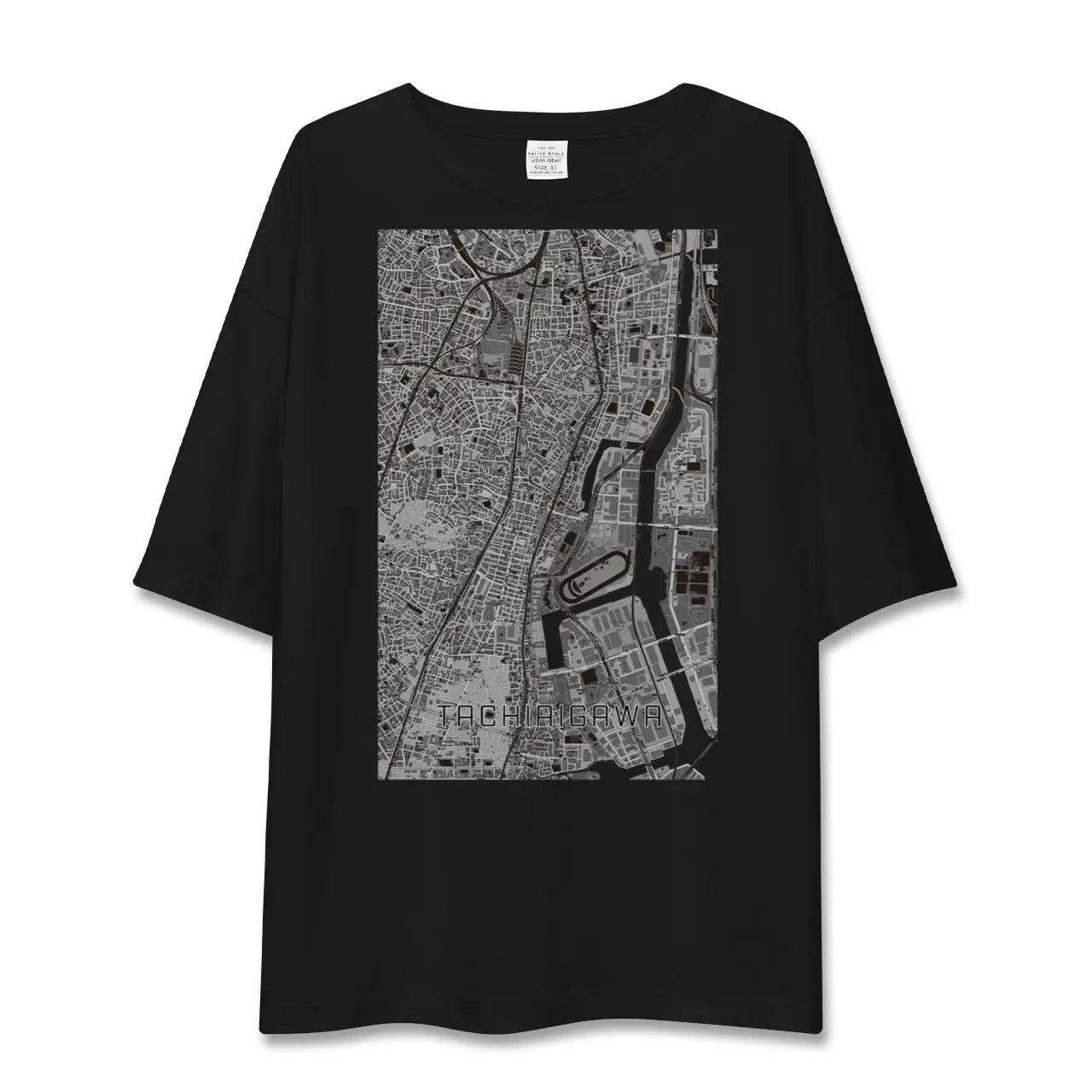 【立会川(東京都)】地図柄ビッグシルエットTシャツ