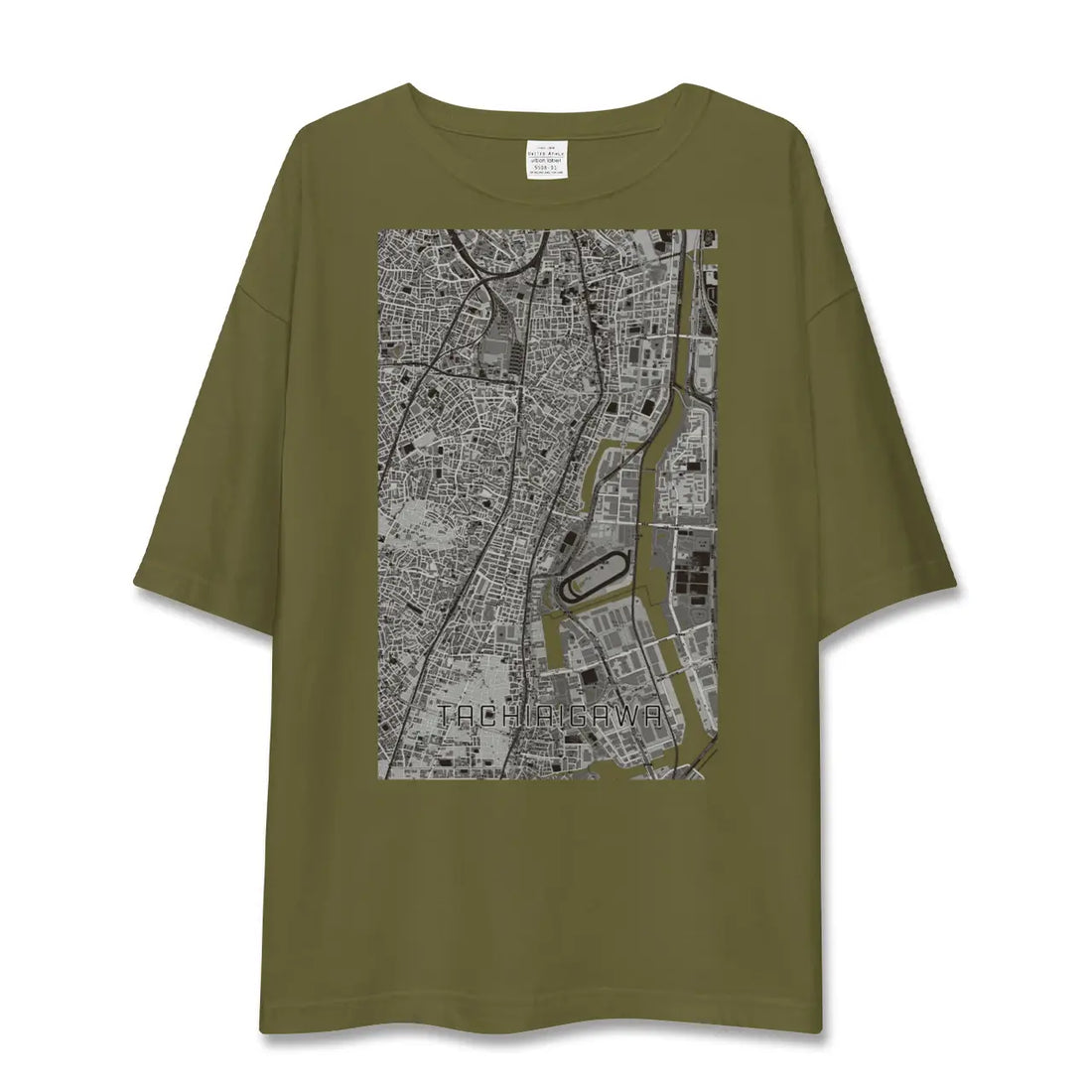 【立会川(東京都)】地図柄ビッグシルエットTシャツ