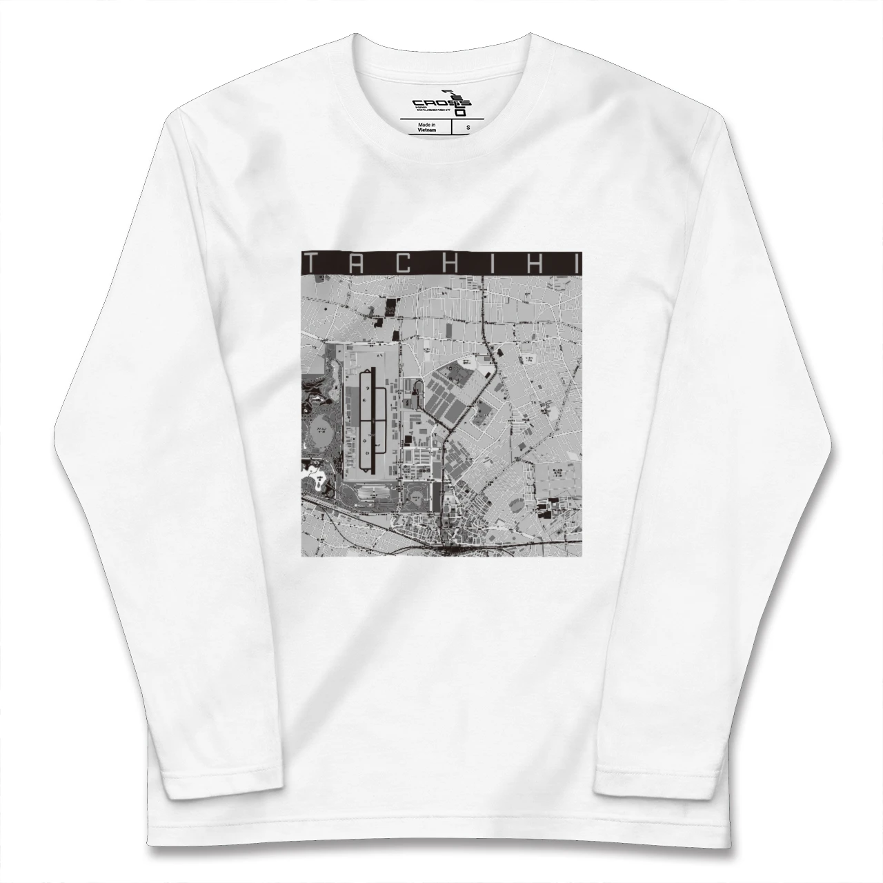【立飛(東京都)】地図柄ロングスリーブTシャツ