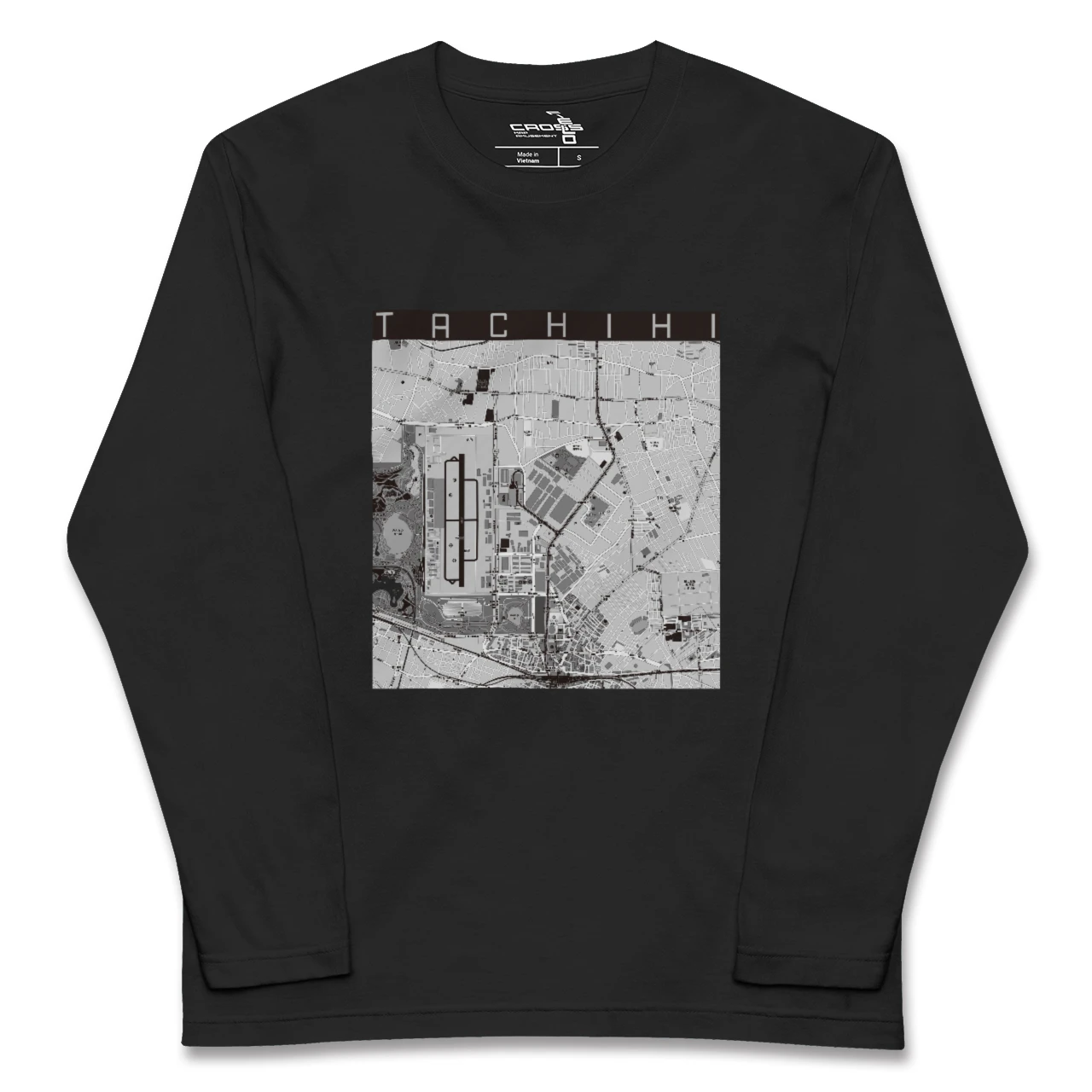 【立飛(東京都)】地図柄ロングスリーブTシャツ