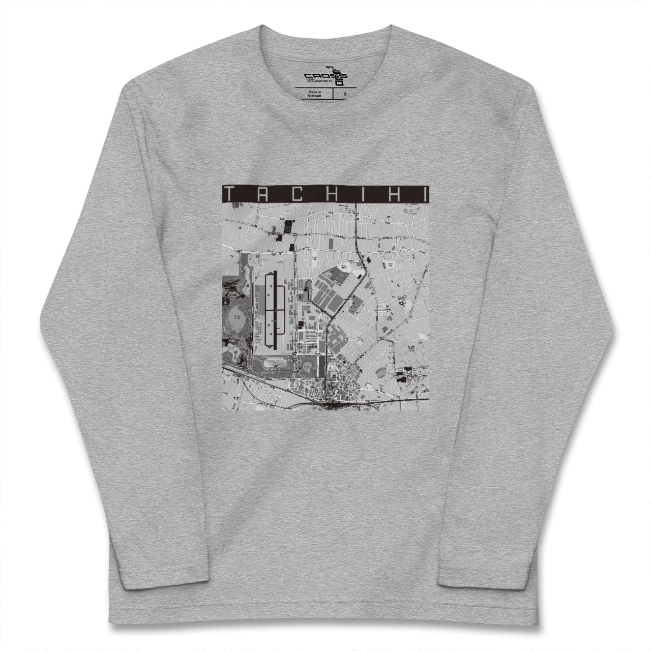 【立飛(東京都)】地図柄ロングスリーブTシャツ