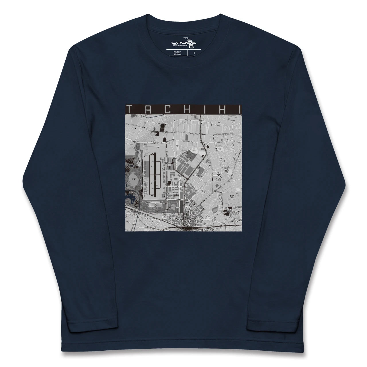 【立飛(東京都)】地図柄ロングスリーブTシャツ