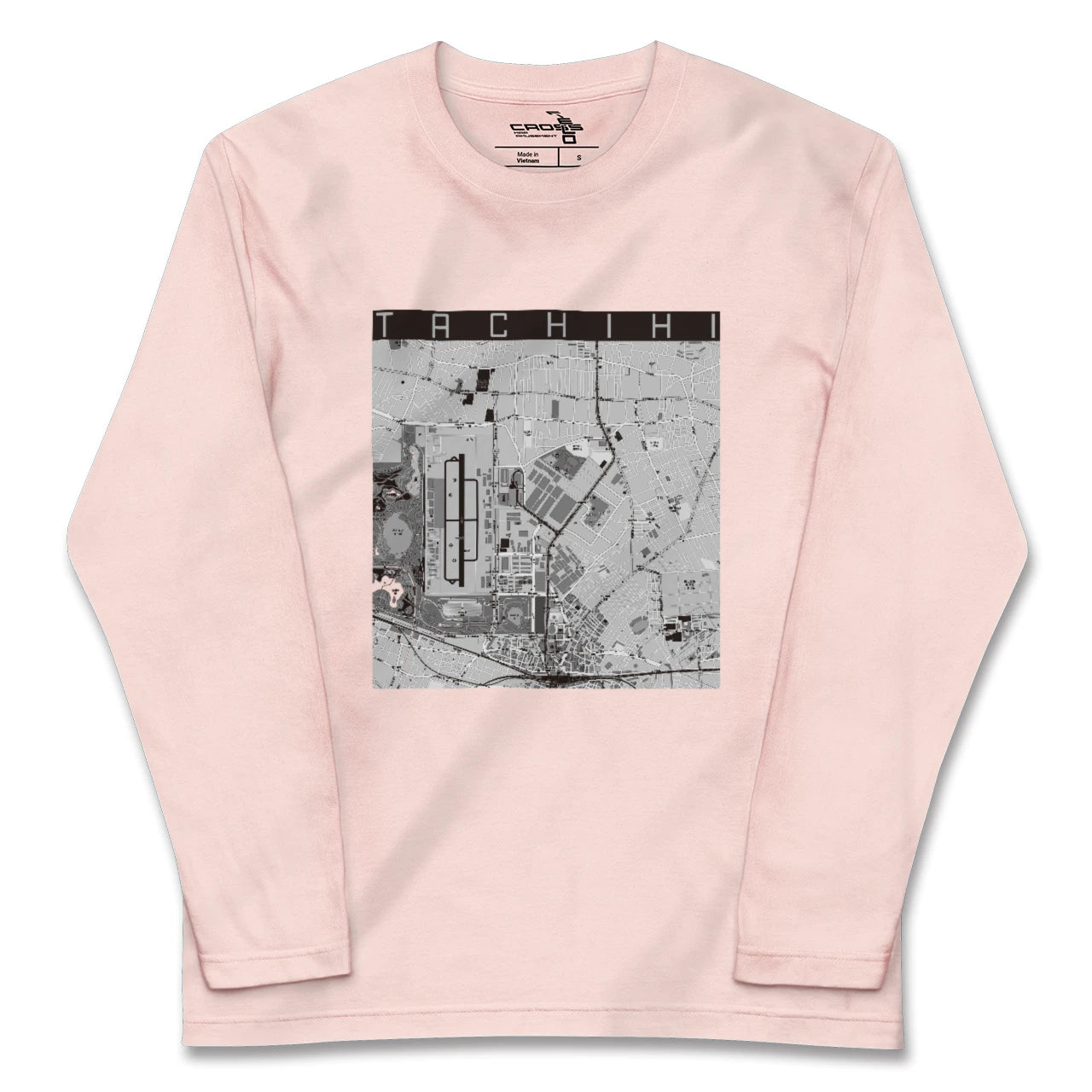 【立飛(東京都)】地図柄ロングスリーブTシャツ