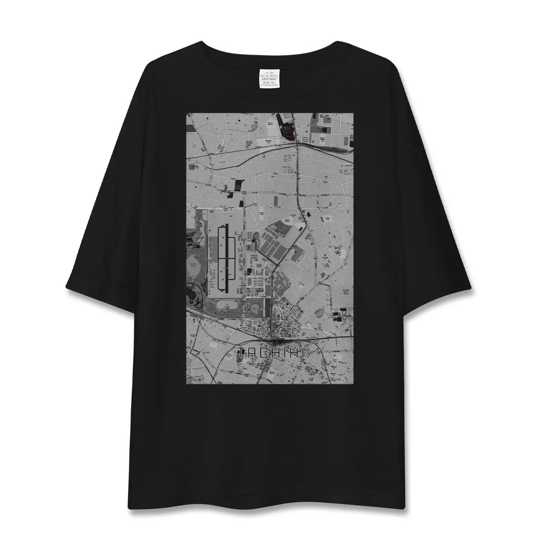 【立飛(東京都)】地図柄ビッグシルエットTシャツ