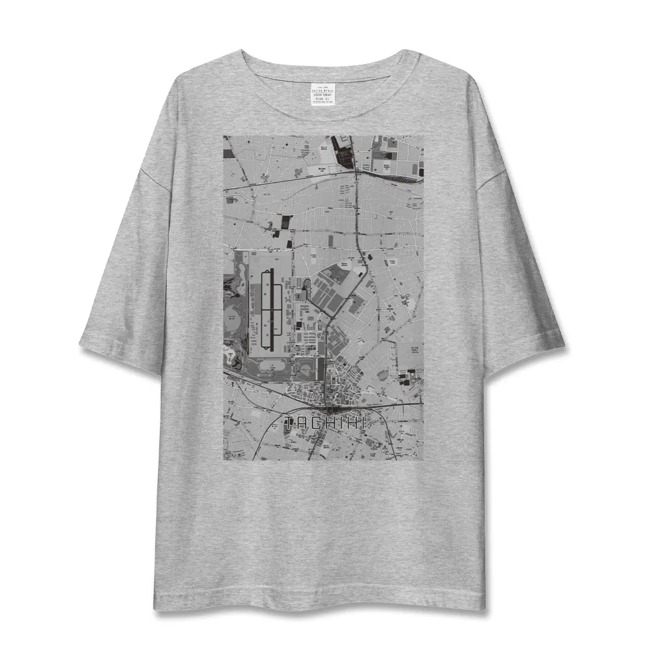 【立飛(東京都)】地図柄ビッグシルエットTシャツ