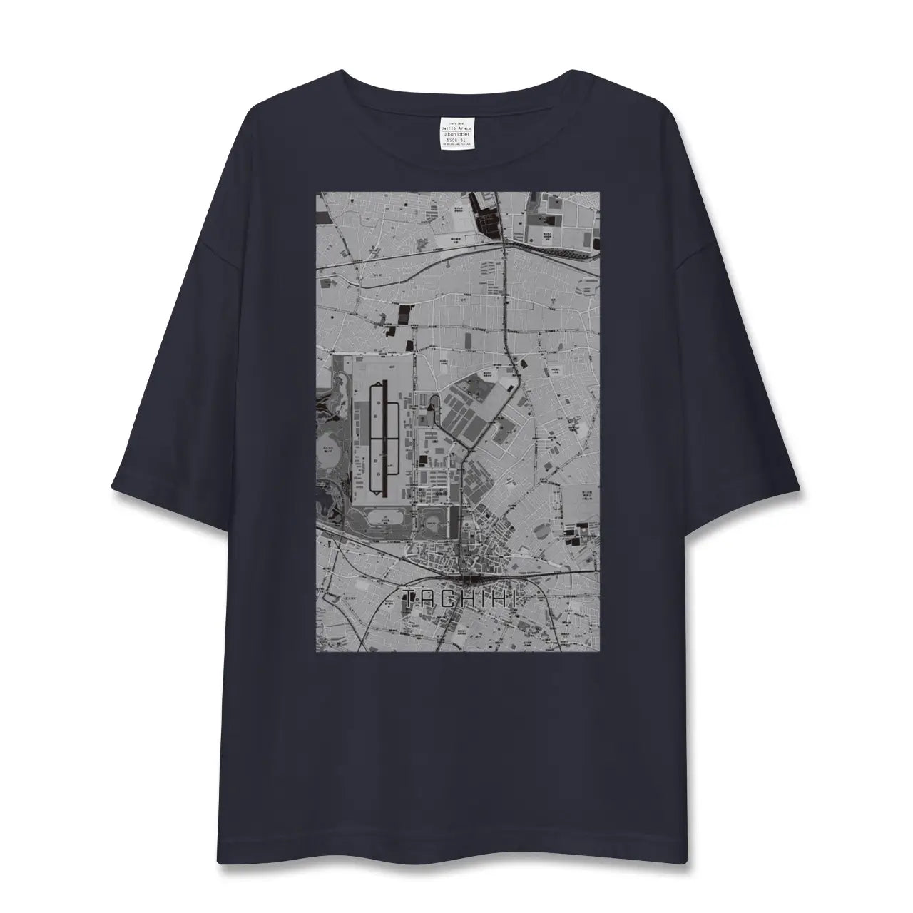 【立飛(東京都)】地図柄ビッグシルエットTシャツ