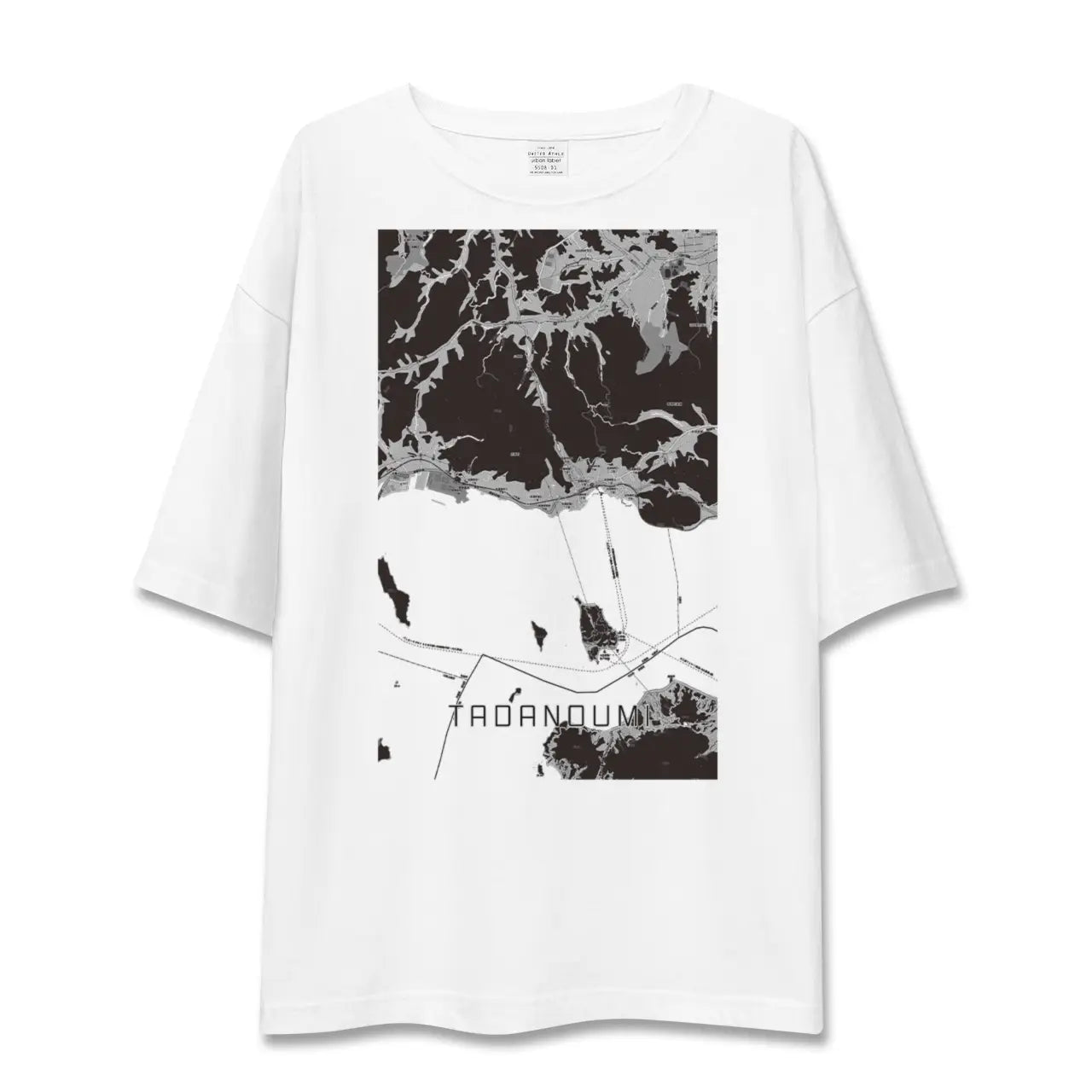 【忠海(広島県)】地図柄ビッグシルエットTシャツ
