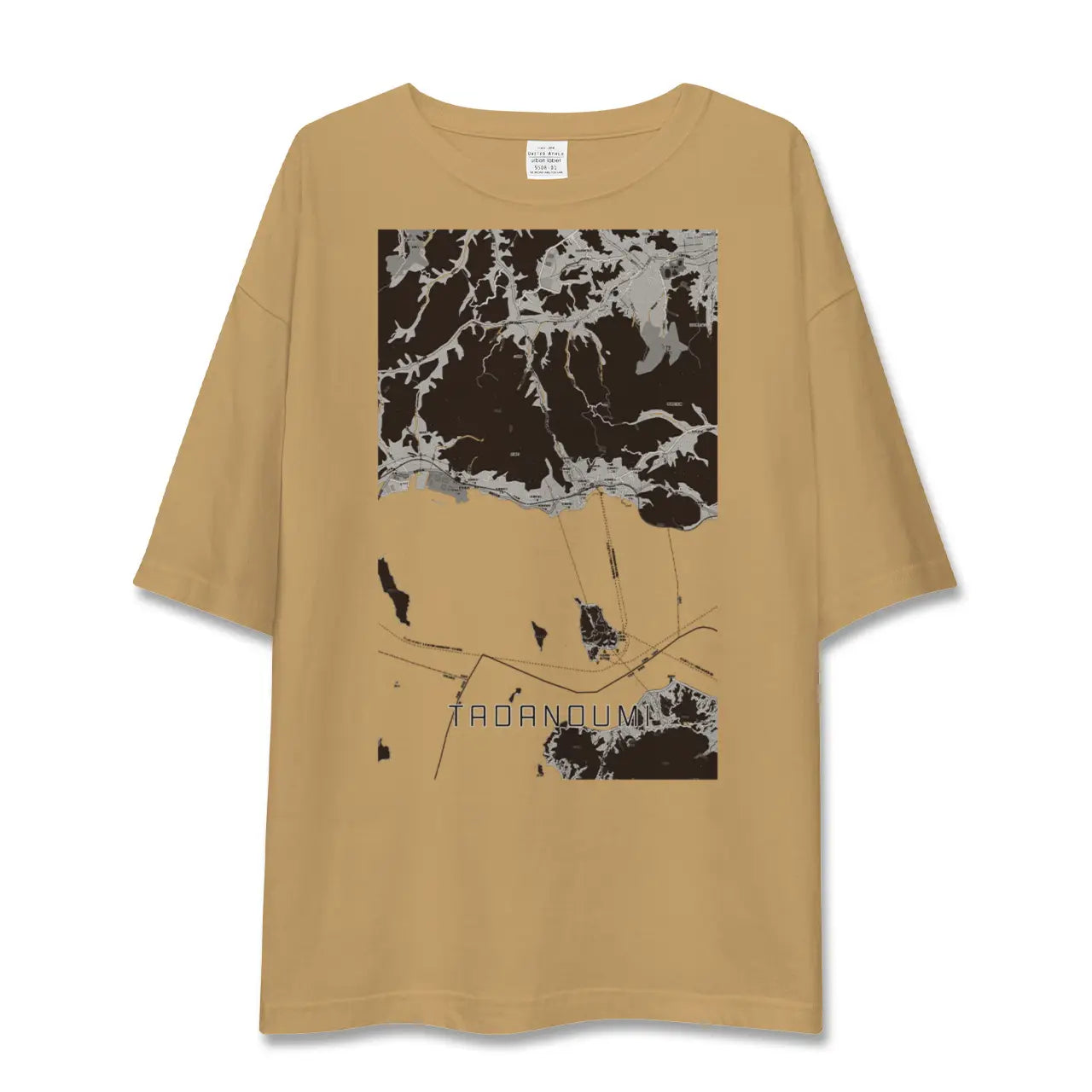 【忠海(広島県)】地図柄ビッグシルエットTシャツ