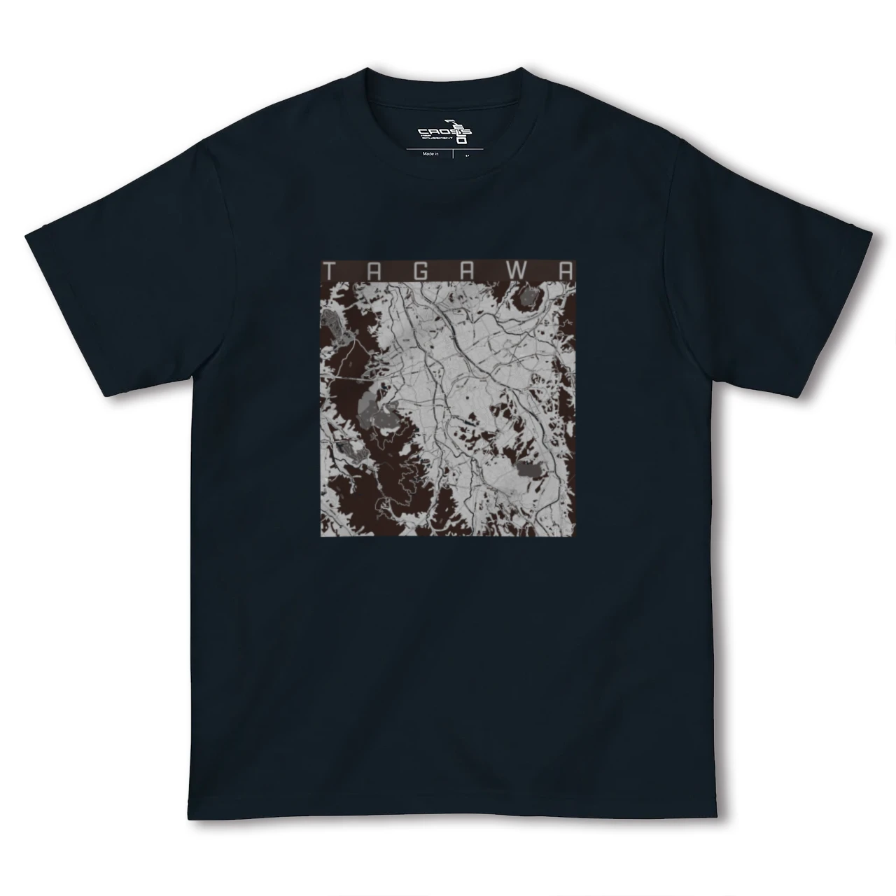 【田川(福岡県)】地図柄ヘビーウェイトTシャツ