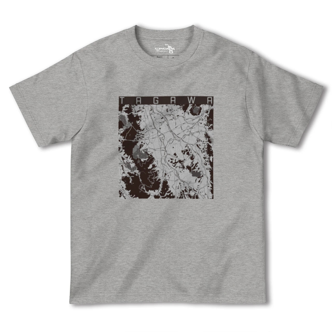 【田川(福岡県)】地図柄ヘビーウェイトTシャツ