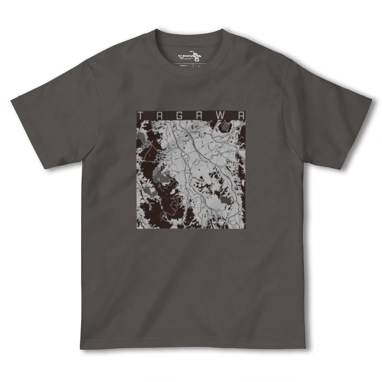 【田川(福岡県)】地図柄ヘビーウェイトTシャツ