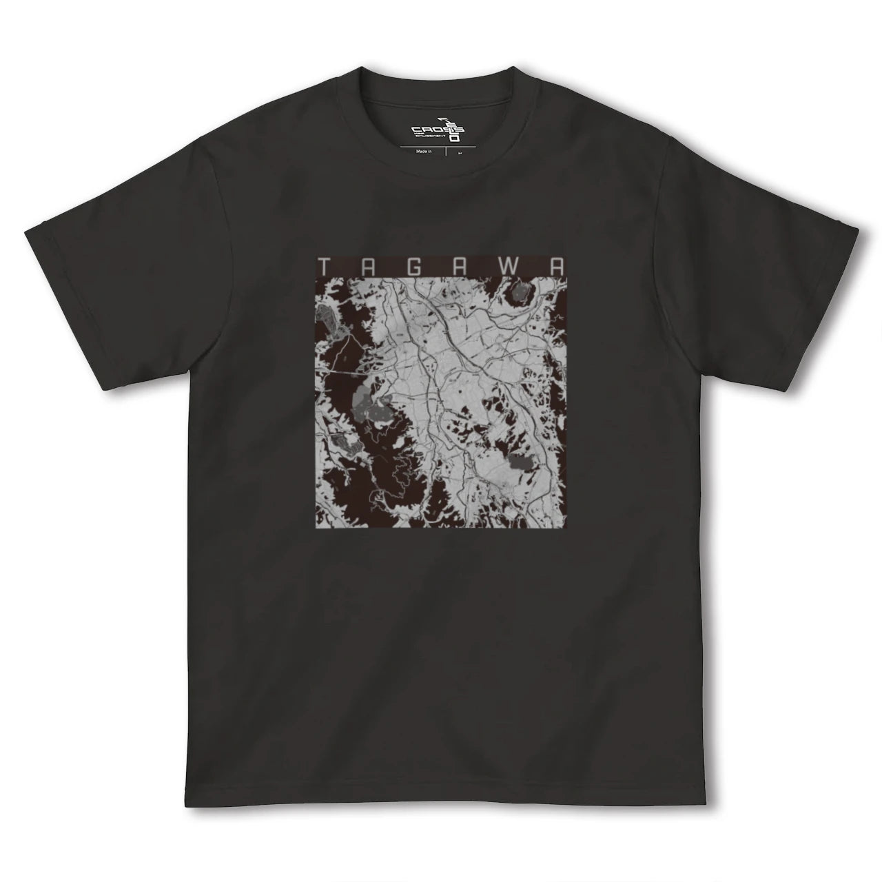 【田川(福岡県)】地図柄ヘビーウェイトTシャツ