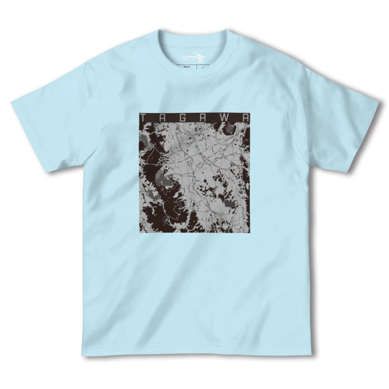 【田川(福岡県)】地図柄ヘビーウェイトTシャツ