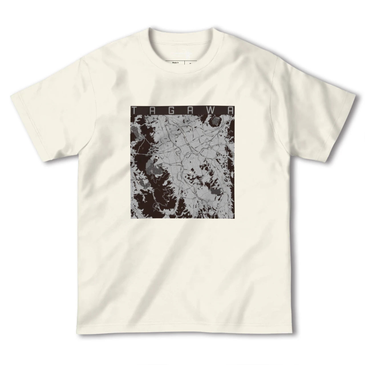 【田川(福岡県)】地図柄ヘビーウェイトTシャツ
