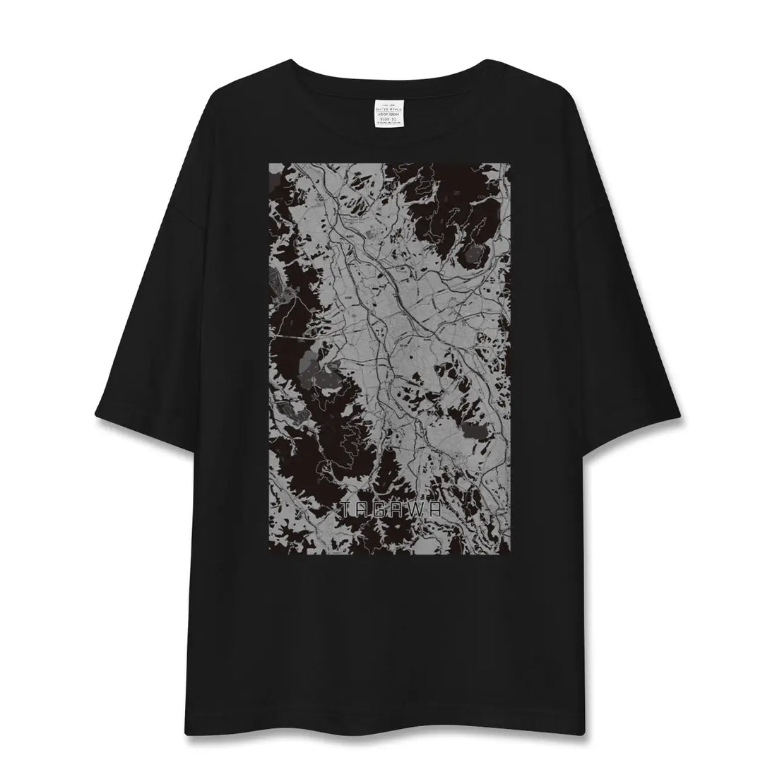 【田川(福岡県)】地図柄ビッグシルエットTシャツ