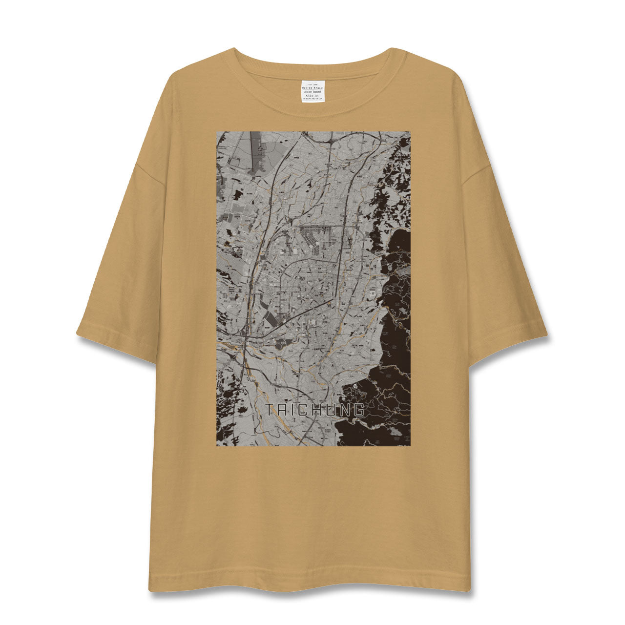 【台中(台湾)】地図柄ビッグシルエットTシャツ