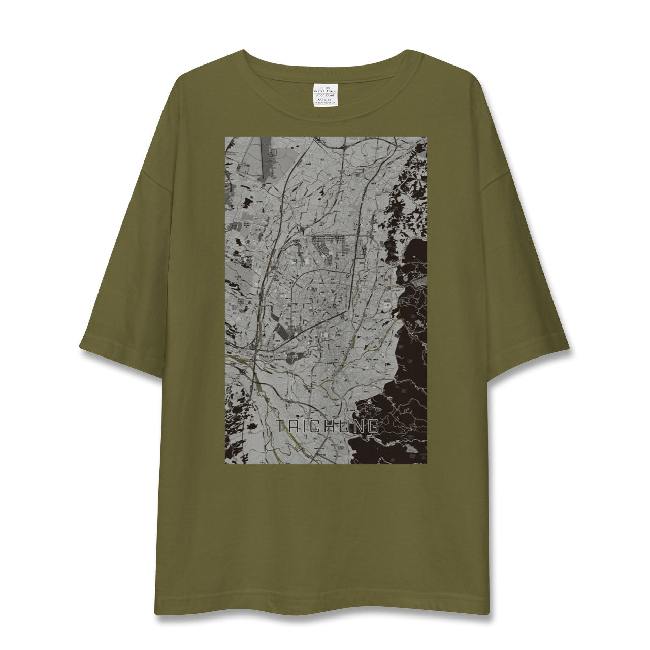 【台中(台湾)】地図柄ビッグシルエットTシャツ