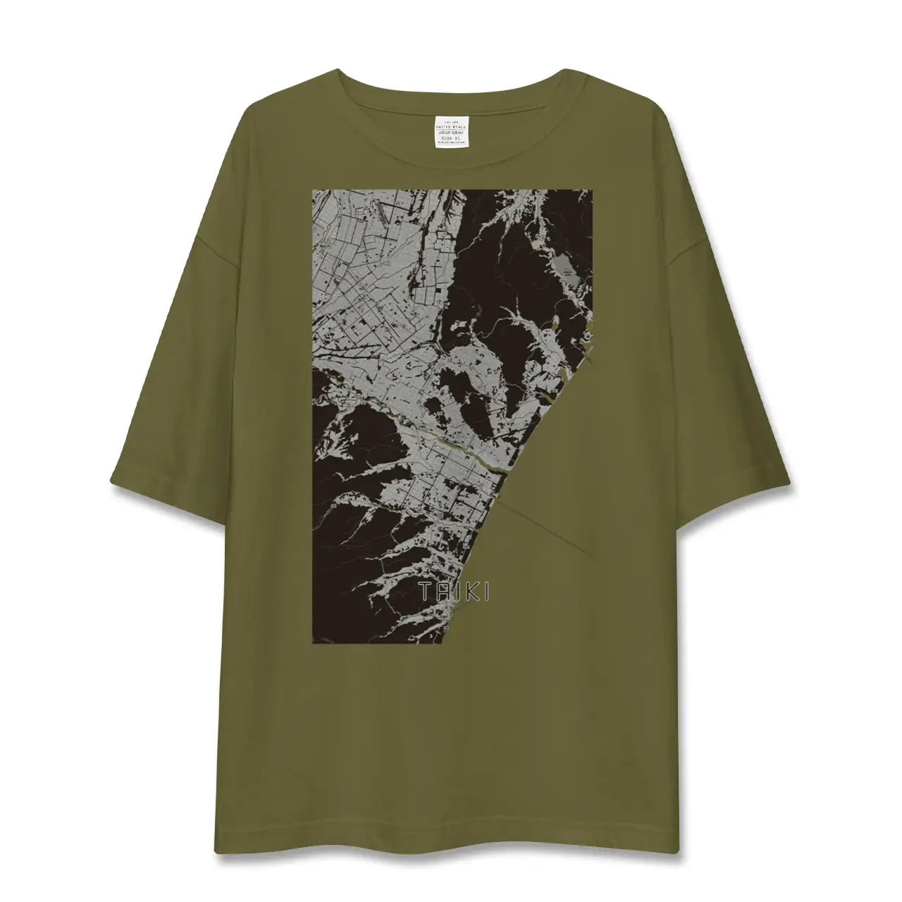 【大樹(北海道)】地図柄ビッグシルエットTシャツ