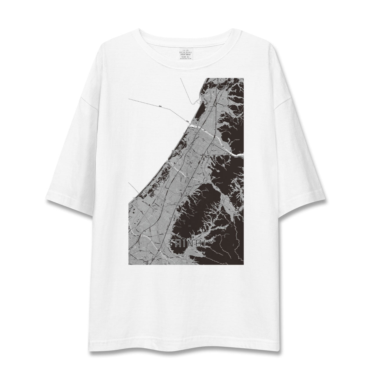 【胎内(新潟県)】地図柄ビッグシルエットTシャツ