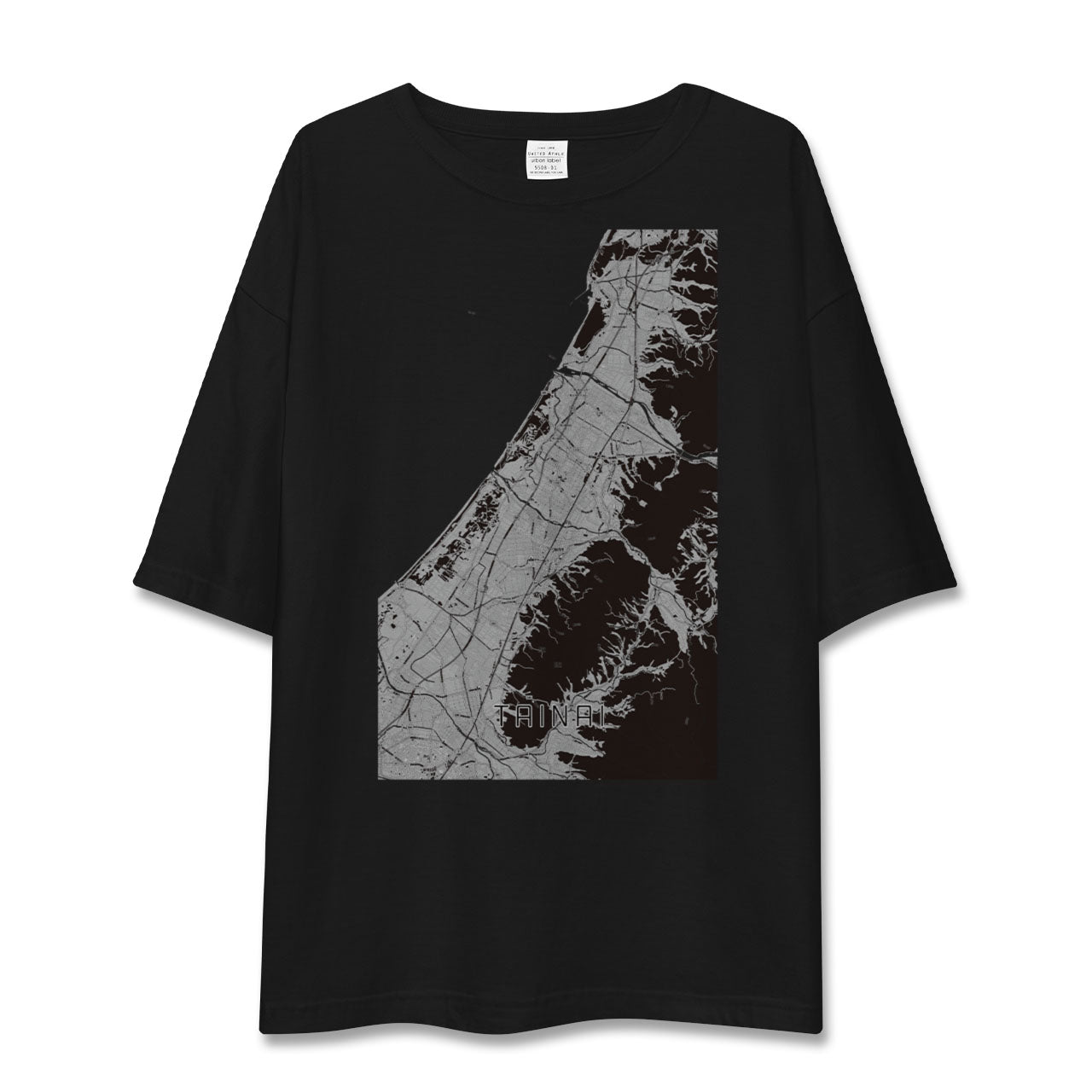 【胎内(新潟県)】地図柄ビッグシルエットTシャツ