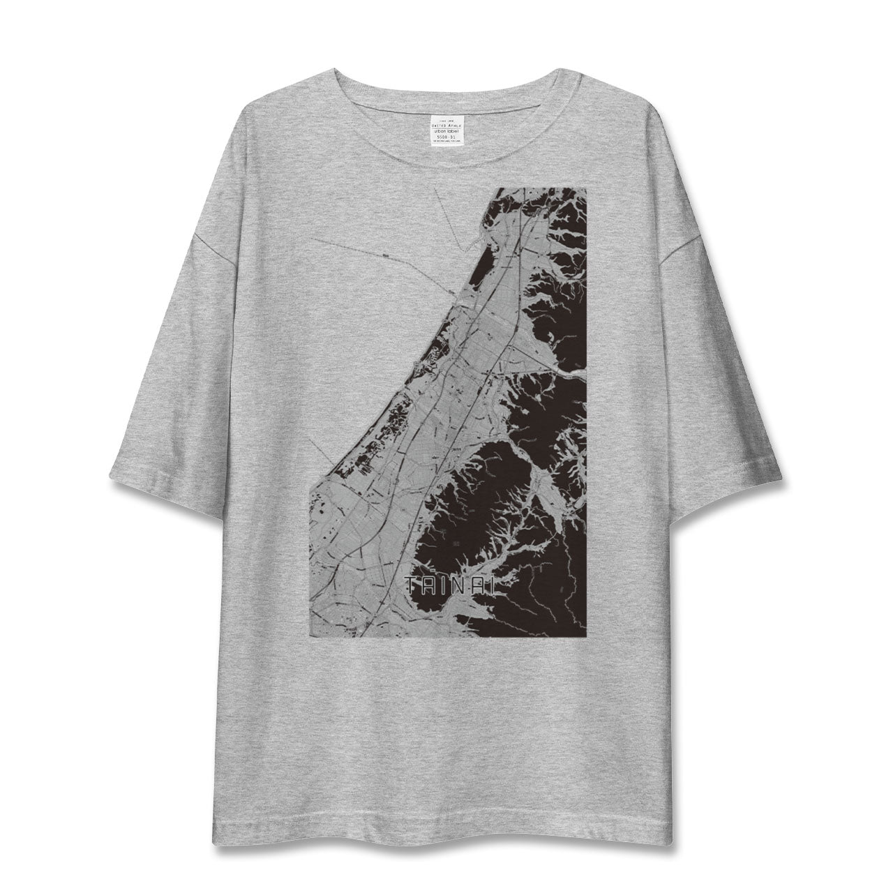 【胎内(新潟県)】地図柄ビッグシルエットTシャツ