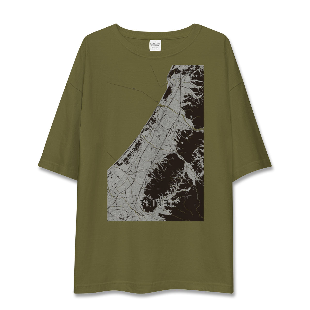 【胎内(新潟県)】地図柄ビッグシルエットTシャツ