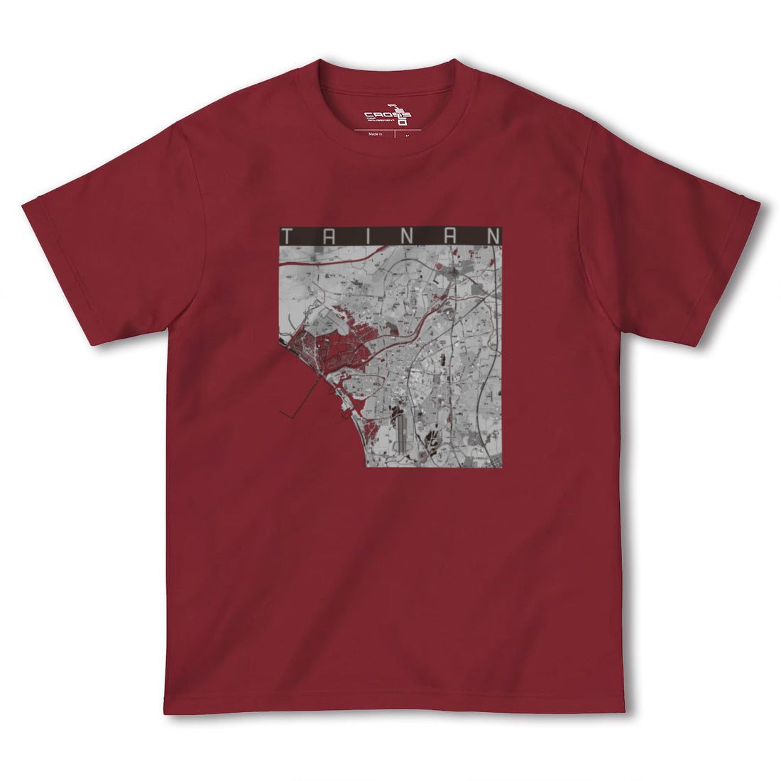 【台南(台湾)】地図柄ヘビーウェイトTシャツ