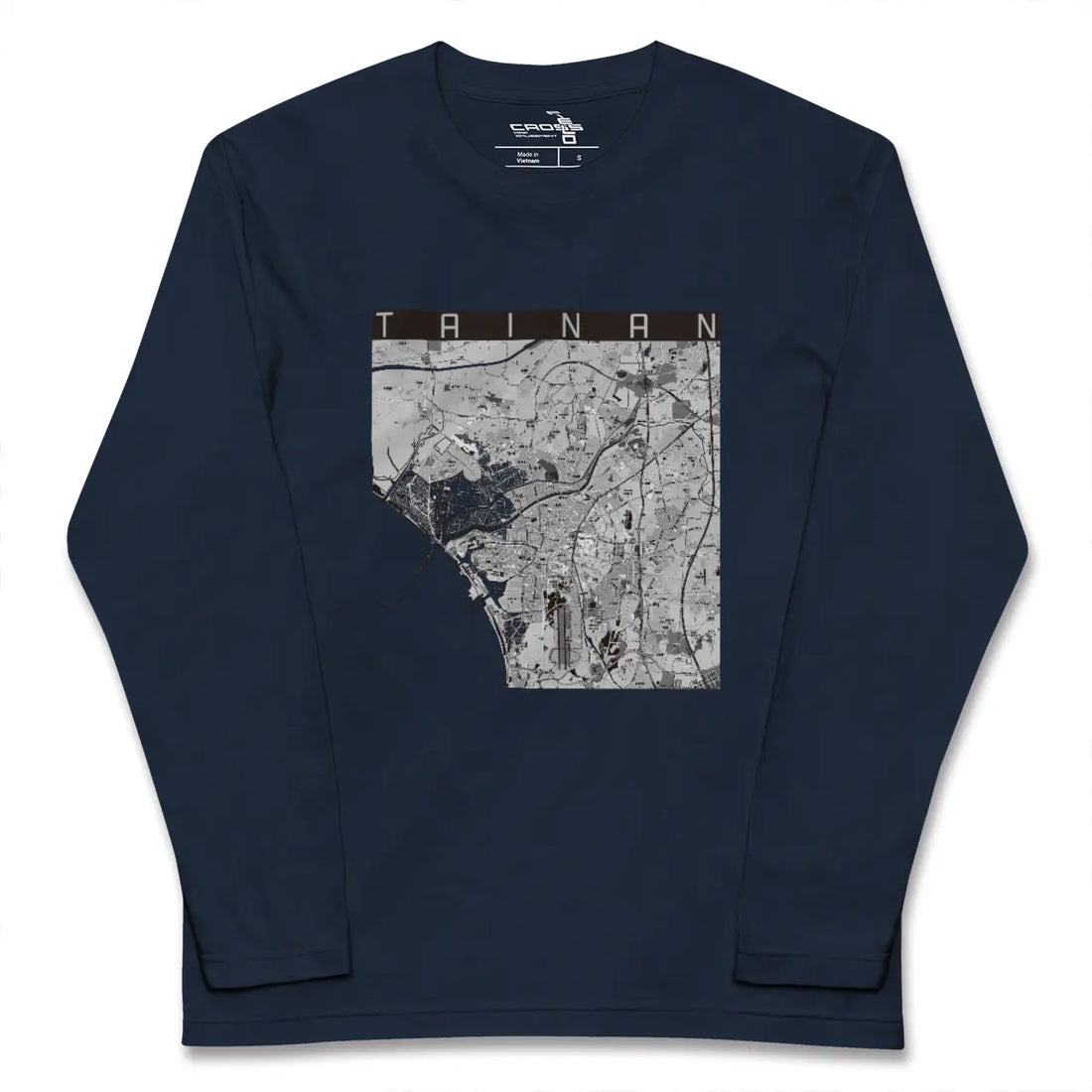 【台南(台湾)】地図柄ロングスリーブTシャツ