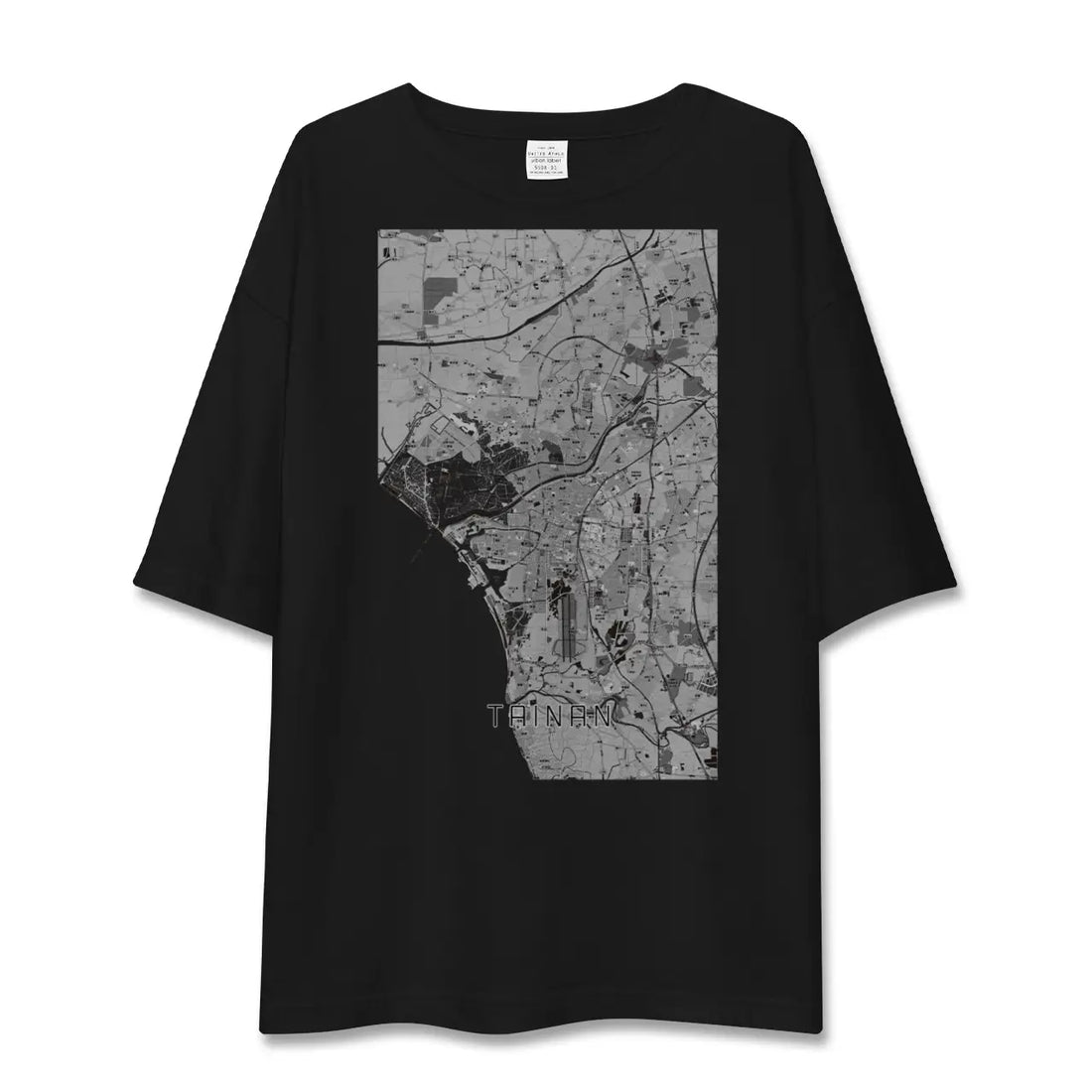 【台南(台湾)】地図柄ビッグシルエットTシャツ