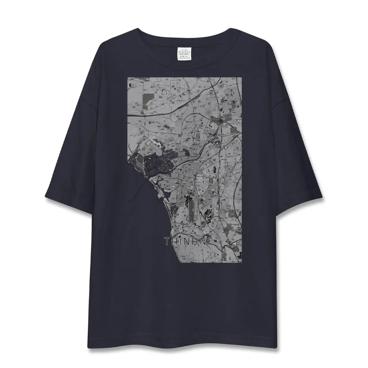 【台南(台湾)】地図柄ビッグシルエットTシャツ
