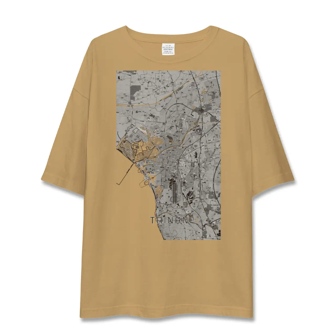 【台南(台湾)】地図柄ビッグシルエットTシャツ