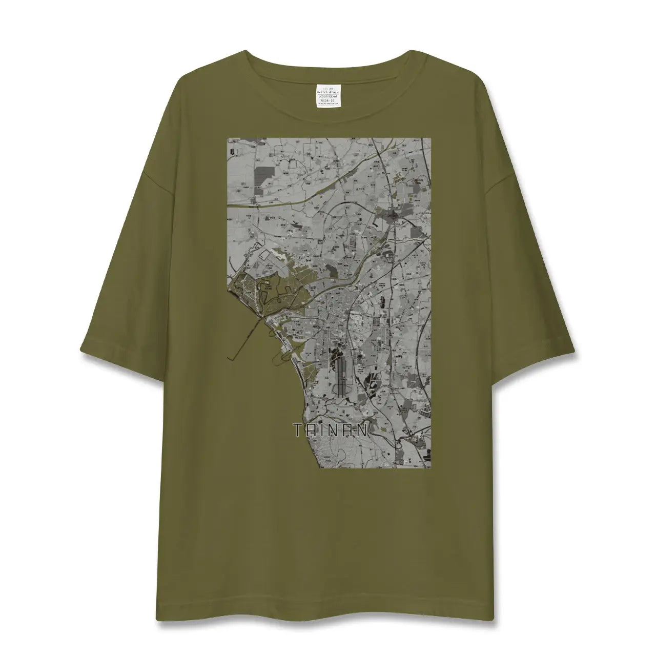 【台南(台湾)】地図柄ビッグシルエットTシャツ