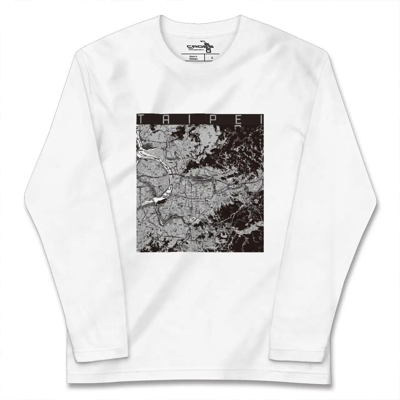 【台北(台湾)】地図柄ロングスリーブTシャツ