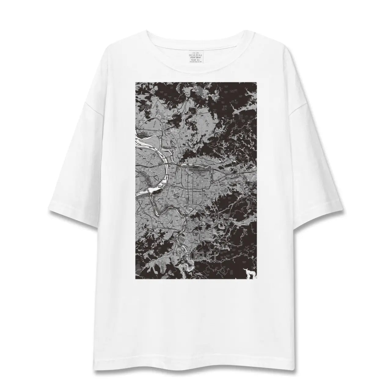 【台北(台湾)】地図柄ビッグシルエットTシャツ