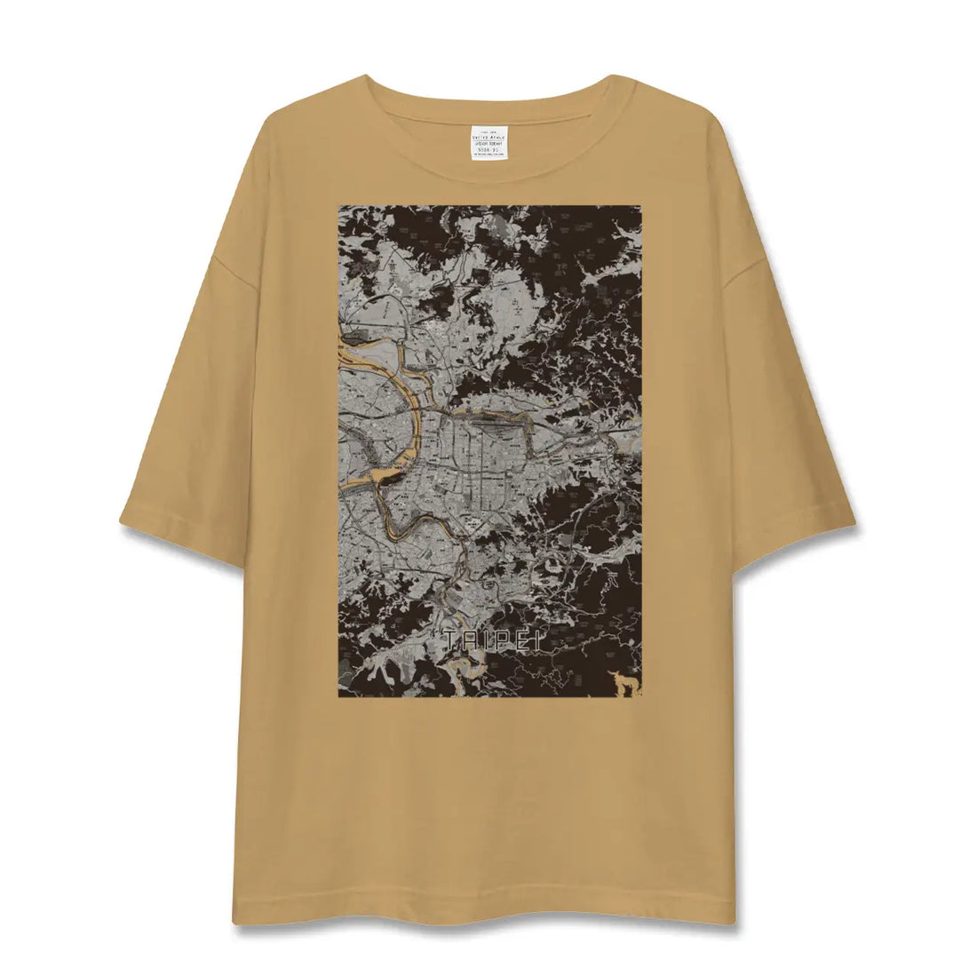 【台北(台湾)】地図柄ビッグシルエットTシャツ