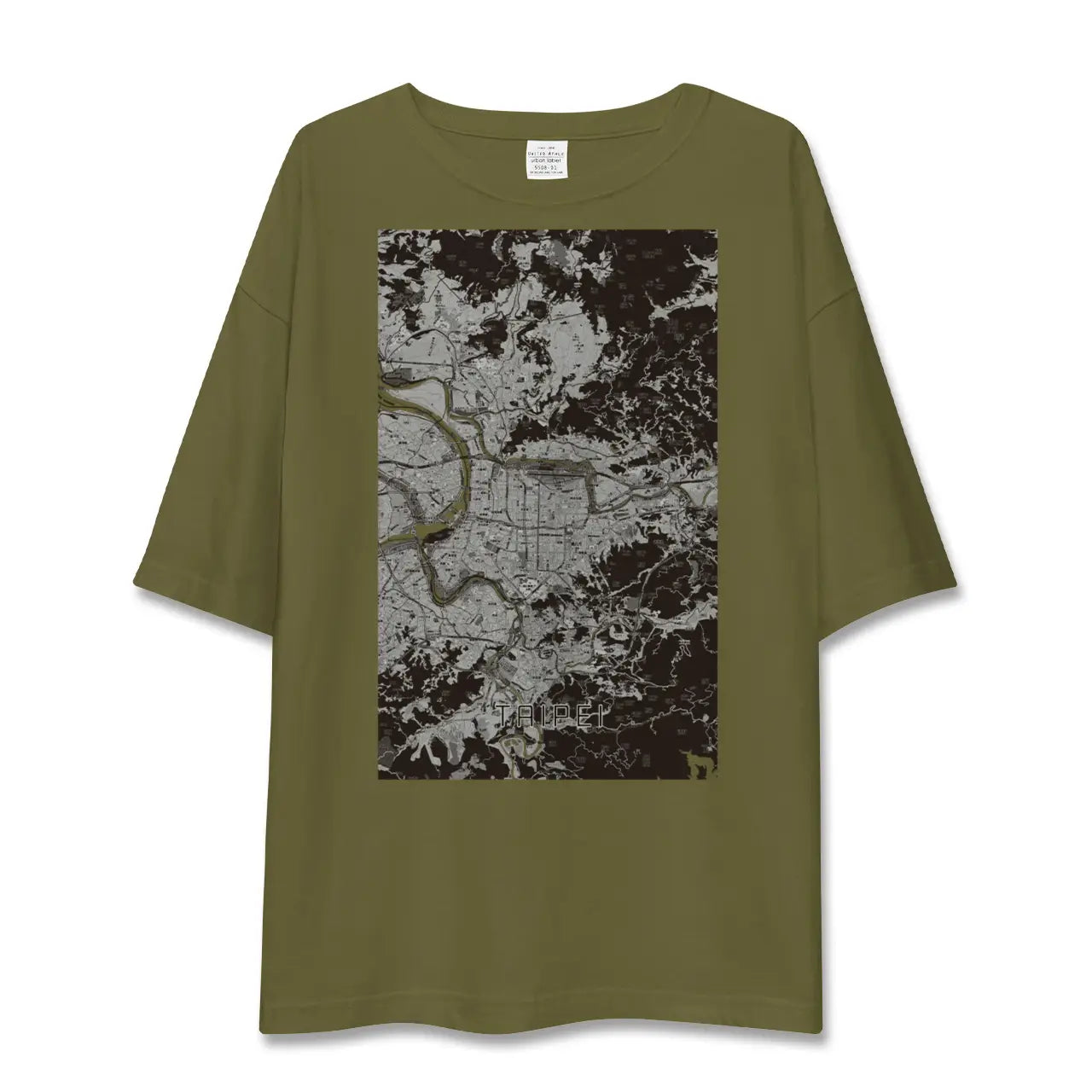 【台北(台湾)】地図柄ビッグシルエットTシャツ