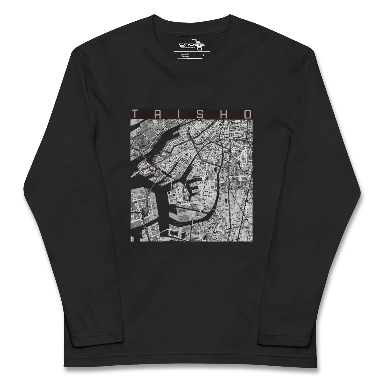 【大正(大阪府)】地図柄ロングスリーブTシャツ