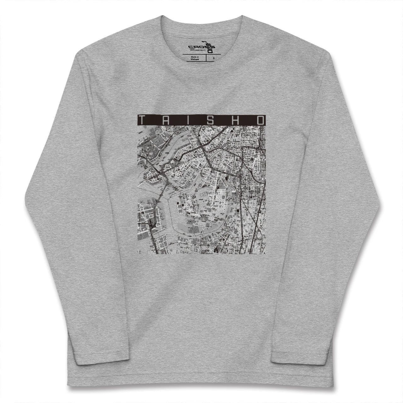 【大正(大阪府)】地図柄ロングスリーブTシャツ