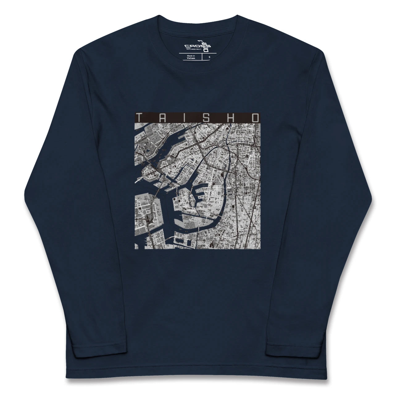 【大正(大阪府)】地図柄ロングスリーブTシャツ