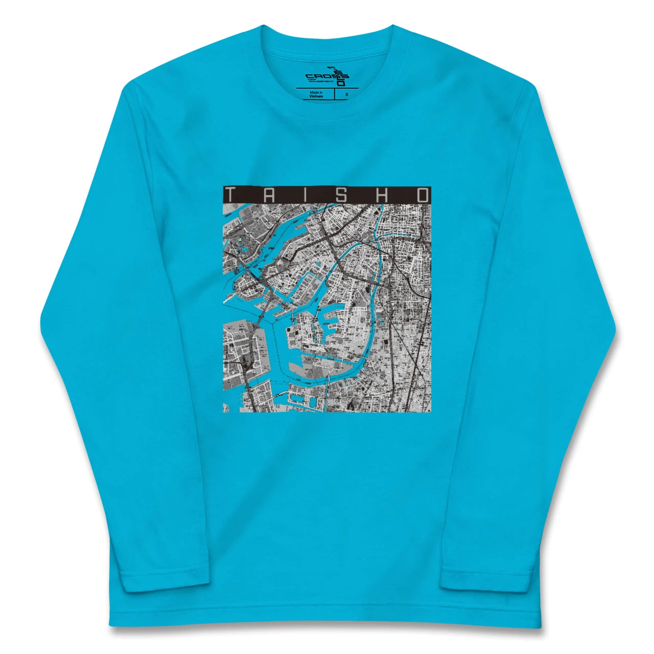 【大正(大阪府)】地図柄ロングスリーブTシャツ