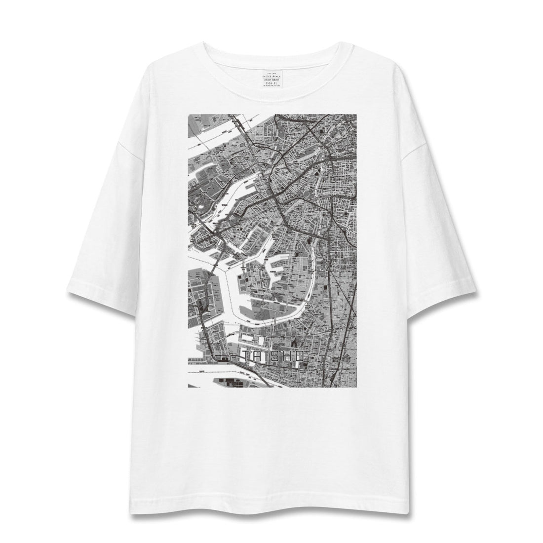 【大正(大阪府)】地図柄ビッグシルエットTシャツ