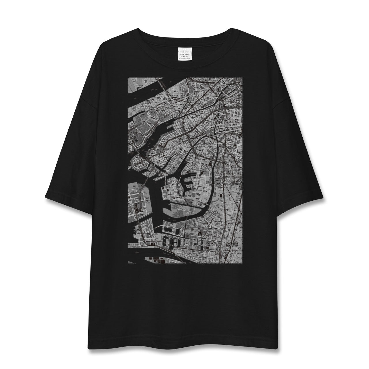 【大正(大阪府)】地図柄ビッグシルエットTシャツ