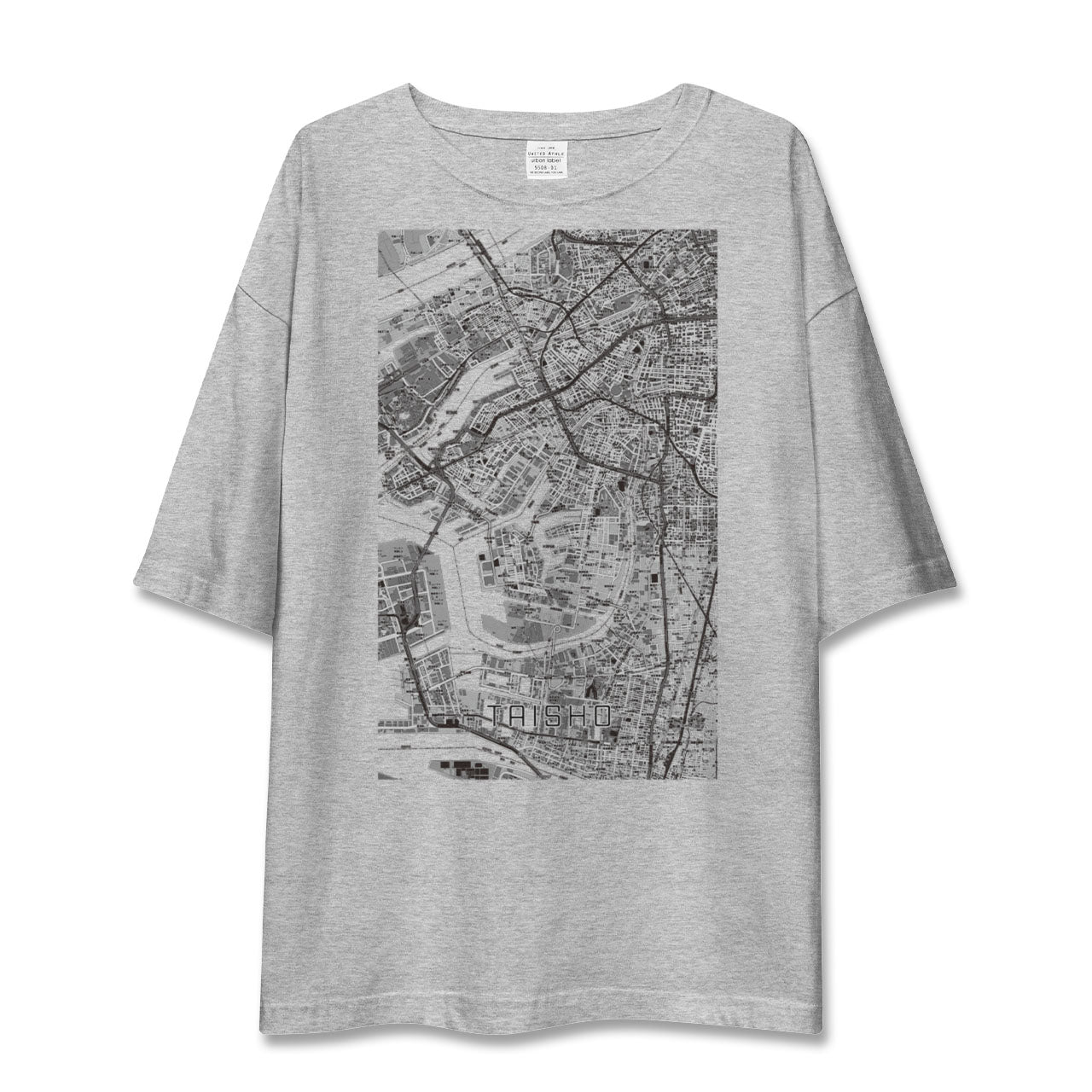 【大正(大阪府)】地図柄ビッグシルエットTシャツ