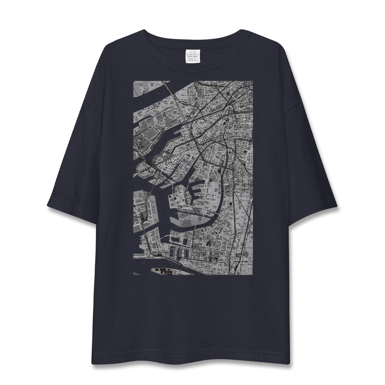【大正(大阪府)】地図柄ビッグシルエットTシャツ