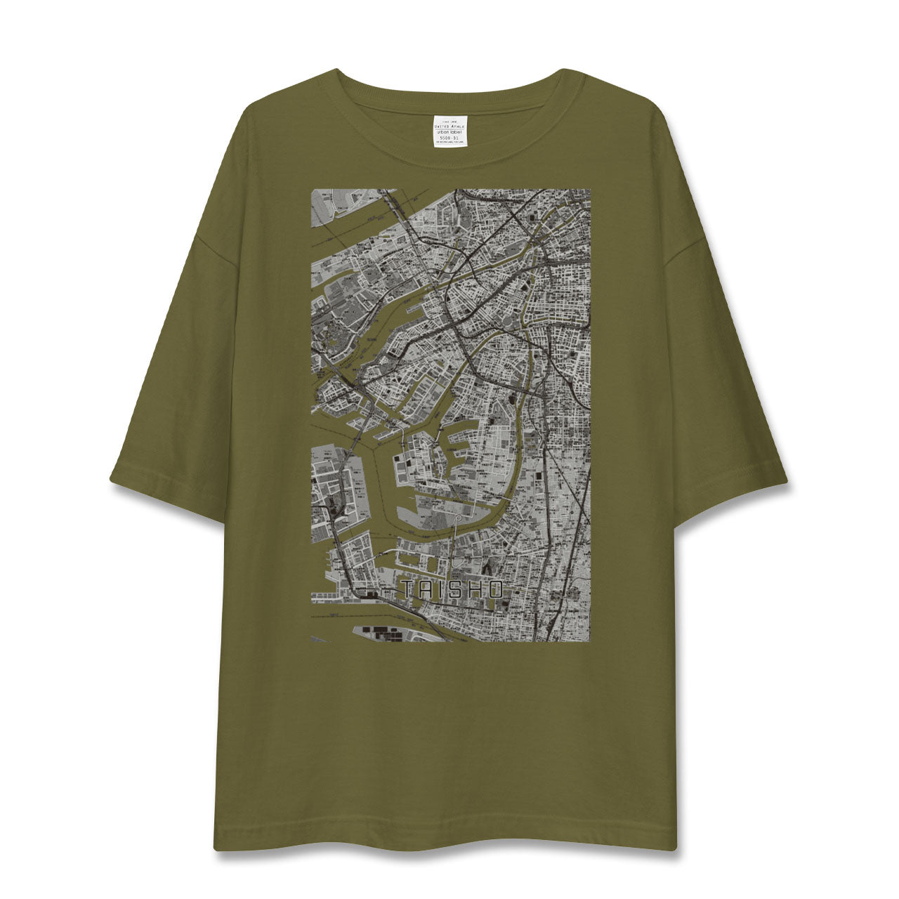 【大正(大阪府)】地図柄ビッグシルエットTシャツ