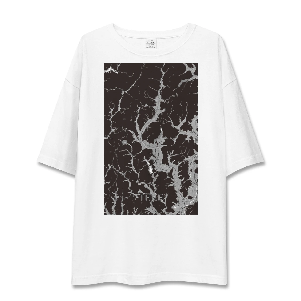 【多可(兵庫県)】地図柄ビッグシルエットTシャツ